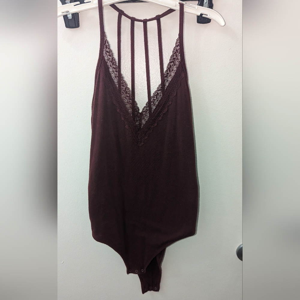 Abercrombie & Fitch maroon bodysuit